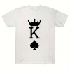 Couple Front Print T-shirt Graphic Tee Summer Casual Tee Streetwear Top For Boyfriend Girlfriend, The Best Family Holiday Gift
