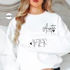 Custom Auntie Sweatshirt, Personalized Aunt Sweatshirt With Nieces Nephews Names On Sleeve, Pregnancy Reveal Outfit, Mothers Day Clothing Gifts