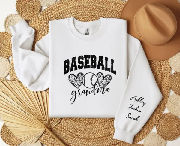 Custom-Baseball-Grandma-Sweatshirt-with-Name-on-Sleeve-Personalized-Grammy-Sweater-Game-Day-Shirt-Crewneck-or-Hoodie-Mothers-Day-Gift-4.jpg Custom Baseball Grandma Sweatshirt with Name on Sleeve, Personalized Grammy Sweater, Game Day Shirt, Crewneck, Mothers Day Gift