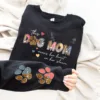 Custom Dog Mom Sweatshirt, This Dog Mom Wears Her Heart On Her Sleeve, Personalized Dog Name, Dog Mama Sweatshirt, Dog Lover Gift