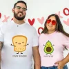 Custom-Matching-1.webp Custom Matching Couple Tee, Funny Shirts Long Sleeve Tee, Avocado And Toast Matching Couple