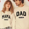 Custom-Mom-And-Dad-Shirt-1.webp Mom And Dad Shirts, Matching Dad And Mom, New Dad Shirt, Mom Est 2025, New Mom And Dad Gift, The Best Family Holiday Gift