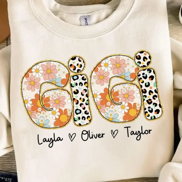 Custom Name Grandma Nini Mimi Nana, Mama Varsity, Family Shirt Matching - The Best Mother's Day Gift