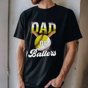 Dad-Of-Ballers-Shirt-2.webp Dad of Ballers Shirt ? Baseball and Softball Dad Shirt ? Sports Dad Gift