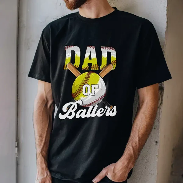 Dad-Of-Ballers-Shirt-2.webp Dad of Ballers Shirt ? Baseball and Softball Dad Shirt ? Sports Dad Gift