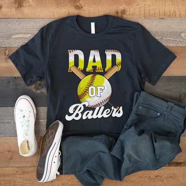 Dad-Of-Ballers-Shirt-3.webp Dad of Ballers Shirt ? Baseball and Softball Dad Shirt ? Sports Dad Gift