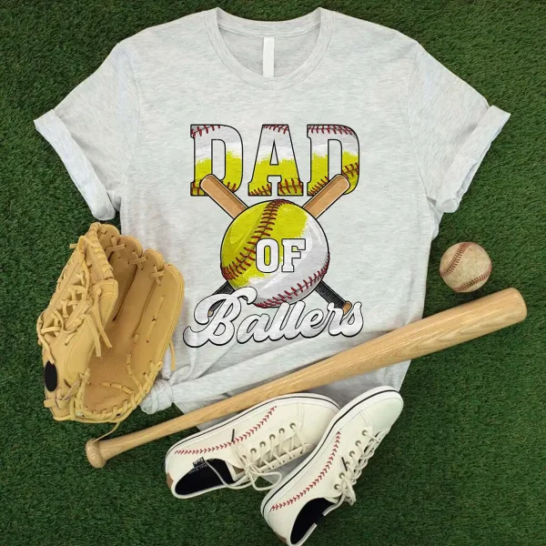 Dad-Of-Ballers-Shirt-4.webp Dad of Ballers Shirt ? Baseball and Softball Dad Shirt ? Sports Dad Gift