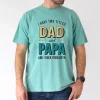 Dad-Papa-Bold-1.webp Dad & Papa Bold Letter Print with Stars T-Shirt, The Best Father's Day Gift
