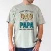 Dad-Papa-Bold-2.webp Dad & Papa Bold Letter Print with Stars T-Shirt, The Best Father's Day Gift