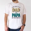 Dad-Papa-Bold-3.webp Dad & Papa Bold Letter Print with Stars T-Shirt, The Best Father's Day Gift