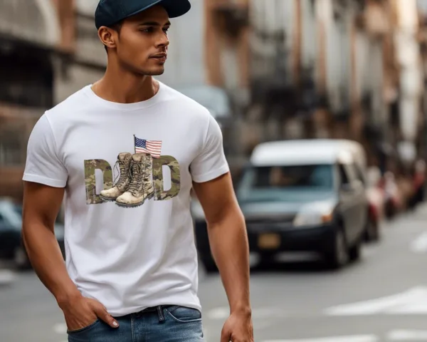 Dad-Veteran-Shirt-1.jpg Dad Veteran T-Shirt, Patriotic Gift for Dad Memorial Day, Veterans Day Gift Military Dad USA Flag Shirt, Gift for Him Gift for Veteran