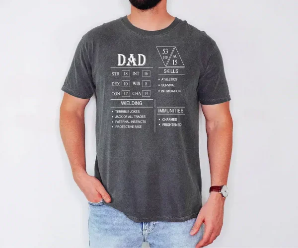DnD-Dad-Shirt-Block-1.webp DnD Dad Shirt Block, Fathers Day Gifts, Funny DnD T-Shirt, The Best Father's Day Gift