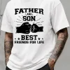 Father-Son-Friendship-Word-Print-American-1.webp Father-Son Friendship Word Print American Trendy Brand Design Graffiti Letter Print T-Shirt