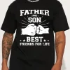 Father-Son-Friendship-Word-Print-American-2.webp Father-Son Friendship Word Print American Trendy Brand Design Graffiti Letter Print T-Shirt