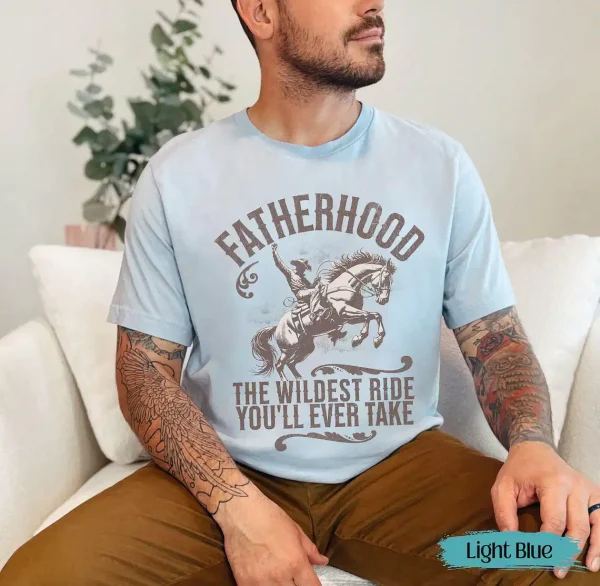 Fatherhood Shirt, Dad Cowboy Tee, Wild Ride, Western, Vintage Dad Tee, Retro Statement Shirt, Father's Day Gift, Gift for Dad