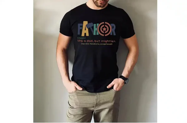 Fathor-Definition-T-Shirt-3.webp Father Definition T-Shirt, Father?s Day Mighty Dad Gift, Dad Men's, Superhero Dad Shirt, Funny Father?s Day Tee
