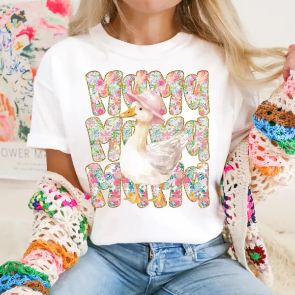 Floral Mama Goose, Mother's Day T-Shirt ? The Best Mother 's Day Gift