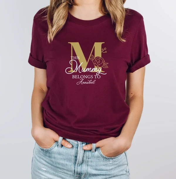 Floral Mummy Shirt, This Mummy Belongs, Personalized Mama Shirt, Mama Gifts, Mummy To Be