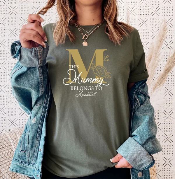 Floral Mummy Shirt, This Mummy Belongs, Personalized Mama Shirt, Mama Gifts, Mummy To Be