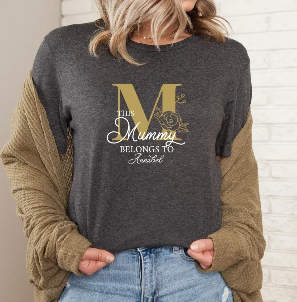 Floral Mummy Shirt, This Mummy Belongs, Personalized Mama Shirt, Mama Gifts, Mummy To Be