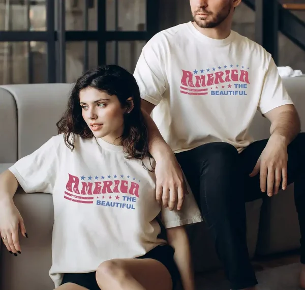 Fourth of July Couples Shirts, America Shirt, America Tee, Patriotic Tee, 4th of July Tee, Couple Usa Shirt
