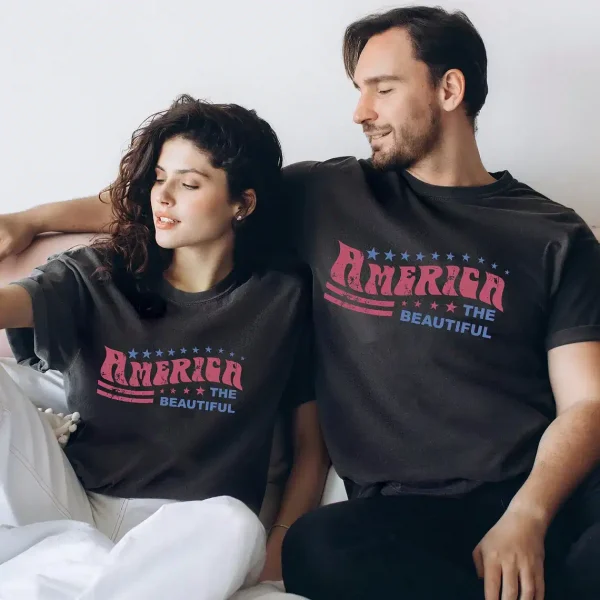 Fourth of July Couples Shirts, America Shirt, America Tee, Patriotic Tee, 4th of July Tee, Couple Usa Shirt