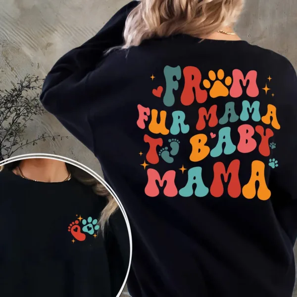 From-Fur-Mama-To-Baby-Mama-3-1.jpg From Fur Mama To Baby Mama, Pregnancy Announcement Sweatshirt, Baby Shower Gift, Pregnancy Reveal, Dog Mom, The Best Idea for Mother's Day Gift