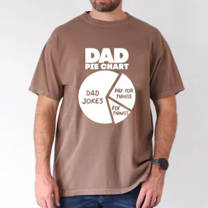 Funny-Dad-Graphic-Tee-1.webp Dad Pie Chart Include Dad Jokes, Dad For Things, Fix Things, Funny Dad Graphic Tee, The Best Father's Day Gift