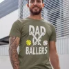 Funny-Dad-of-Ballers-T-shirt-2.webp Softball Baseball Dad Shirt ? Proud Sports Dad of Ballers ? Father's Day Gift