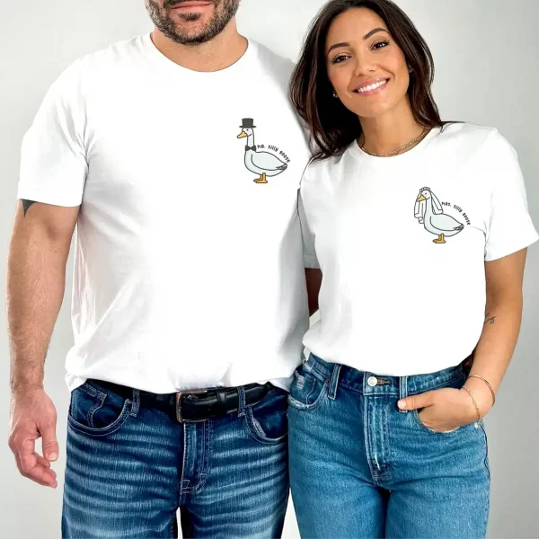 Funny Goose Shirt Women Mr and Mrs Honeymoon Shirt Wedding Gift for Couple Goose Gifts Wedding Shower Gift Funny Matching Shirt Bride Groom