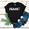 Couples Matching T-Shirt With I Come In Peace and Peace Print Design, The Best Family Matching Gift