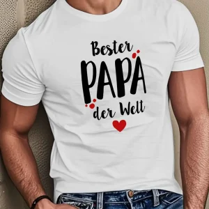 German World's Best Dad Men's Short Sleeve T-shirt Summer T-shirt Top
