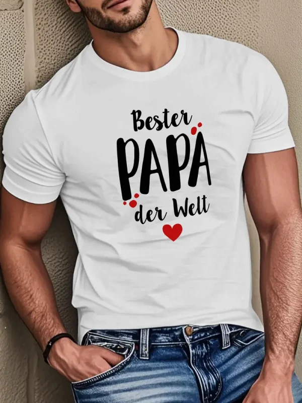 German-World-s-Best-Dad-MenS-Short-Sleeve-2.webp German World's Best Dad Men's Short Sleeve T-shirt Summer T-shirt Top