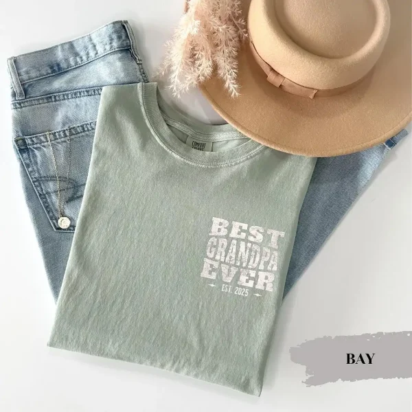 Best Grandpa Ever T-Shirt, Custom Grandpa Est, Funny Granddad Shirt, Gift for Grandpa, Father's Day Gift