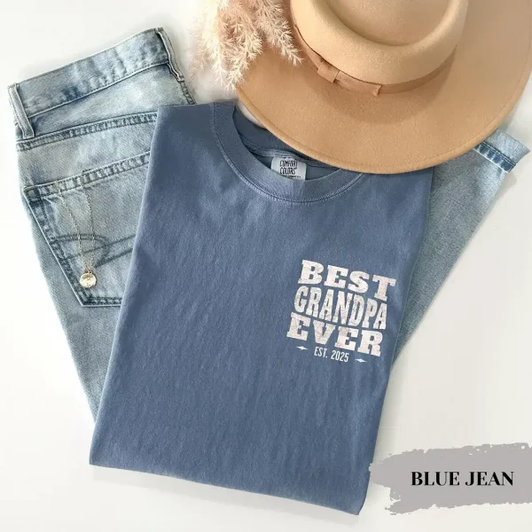 Best Grandpa Ever T-Shirt, Custom Grandpa Est, Funny Granddad Shirt, Gift for Grandpa, Father's Day Gift