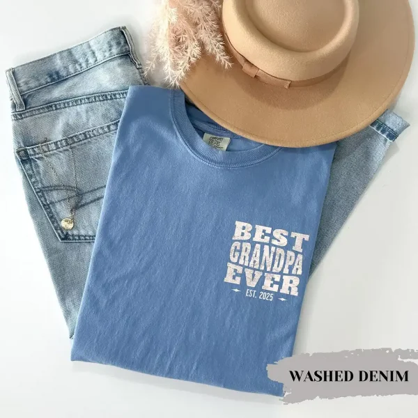 Best Grandpa Ever T-Shirt, Custom Grandpa Est, Funny Granddad Shirt, Gift for Grandpa, Father's Day Gift