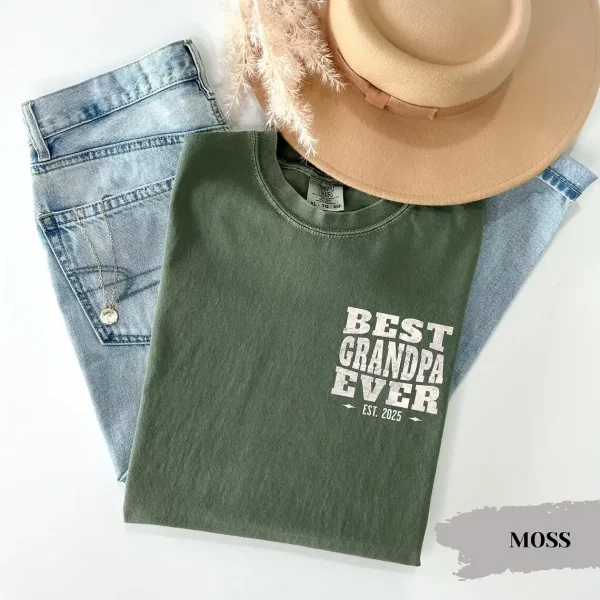 Best Grandpa Ever T-Shirt, Custom Grandpa Est, Funny Granddad Shirt, Gift for Grandpa, Father's Day Gift