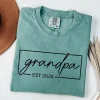 Grandpa-Est-Year-3.webp Custom Grandpa EST T-Shirt, Funny Granddad Shirt, Gift for Grandpa, Father's Day Gift