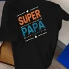 Graphic Design Featuring Super Dad on a Men's Short-Sleeve Crew Neck T-Shirt, a Comfortable And Lightweight Casual Top Perfect for Summer