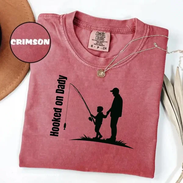Hooked on Daddy, Dad Shirt, Best Dad T-Shirt, Fishing Lover Shirt, Dad Shirt Fishing, Fathers Day Gift