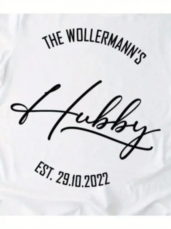 Hubby Wifey T Shirts, Matching Wedding T-Shirts, Anniversary T-Shirts, Honeymoon Mr And Mrs T-Shirts