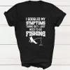 I Googled My Symptoms I Need To Go Fishing T-shirt, Fishing Shirts, Fisher Dad Gift, Men's Funny Gift Top, Boy Birthday