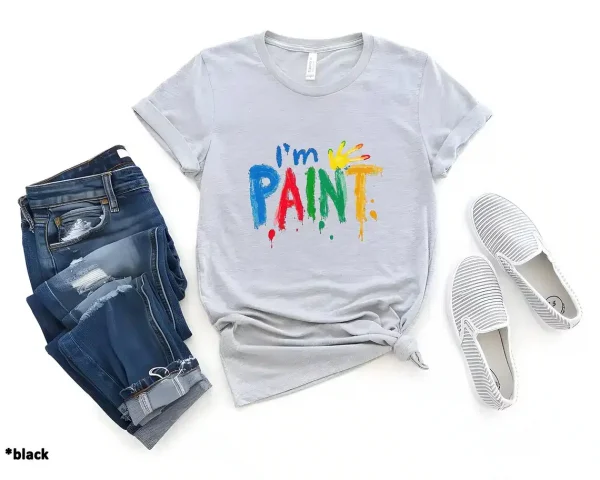I-Love-To-Finger-Paint-1.webp Couples Matching T-Shirt With I Love To Finger Paint and I'm Paint Print Design, The Best Family Matching Gift