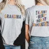 I'm Just Here For Granddaughter T-Shirt, Personalized Grandma, Gift For grandma, Grandma T-shirt, Grandma Gift