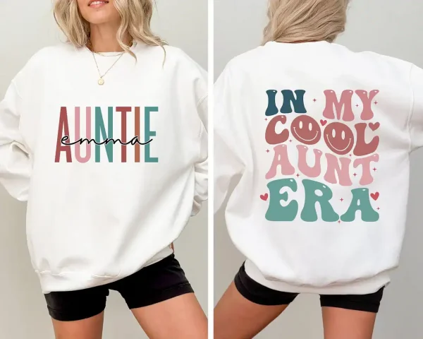In My Cool Aunt Era Sweatshirt, In My Aunt Sweater, Retro Aunt Sweatshirt, Gift For Aunt Sweatshirt, Funny Aunt Sweater, Auntie