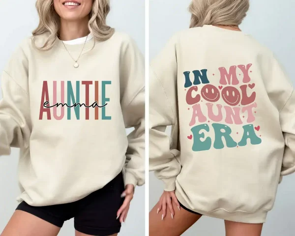 In My Cool Aunt Era Sweatshirt, In My Aunt Sweater, Retro Aunt Sweatshirt, Gift For Aunt Sweatshirt, Funny Aunt Sweater, Auntie