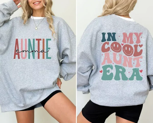 In My Cool Aunt Era Sweatshirt, In My Aunt Sweater, Retro Aunt Sweatshirt, Gift For Aunt Sweatshirt, Funny Aunt Sweater, Auntie