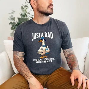 Just A Dad Who Always Came Back With The Milk Shirt, Sarcastic Dad Shirt, Father's Day Shirt, Raccoon Dad Shirt, Father Milk Shirt