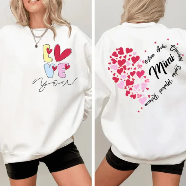 Love You Mimi With Grandkids - Personalized Sweatshirt -  The Best Mothers Day Gift