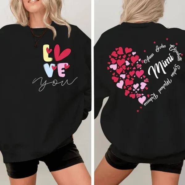 Love You Mimi With Grandkids - Personalized Sweatshirt -  The Best Mothers Day Gift